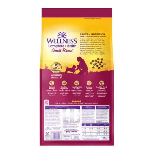 Wellness Complete Health Natural Small Breed Adult Turkey and Oatmeal Recipe Dry Dog Food