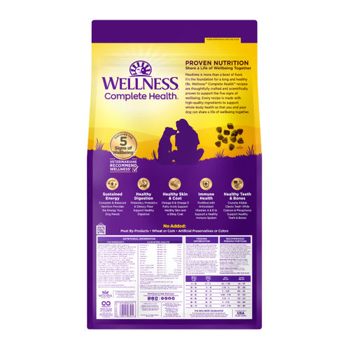 Wellness Complete Health Natural Adult Grain Free Deboned Chicken and Chicken Meal Recipe Dry Dog Food