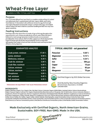 New Country Organics Organic Wheat-Free Layer Feed