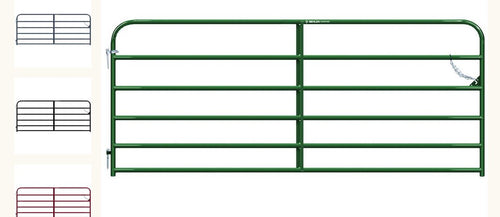 Behlen Country 6 Rail Utility Gate Black 12FT