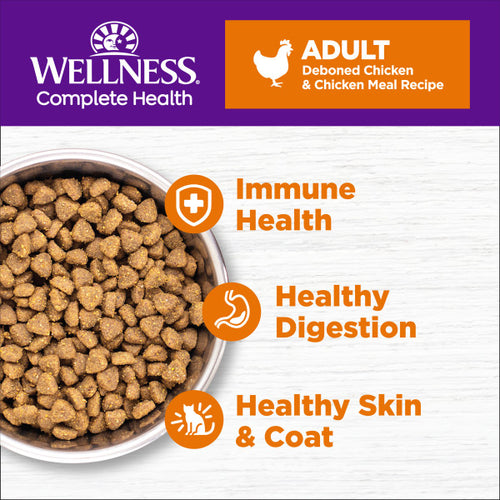 Wellness Complete Health Natural Adult Grain Free Deboned Chicken and Chicken Meal Dry Cat Food