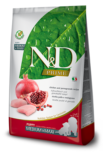 Farmina N&D Prime Canine Chicken & Pomegranate Puppy Medium & Maxi Dry Dog Food