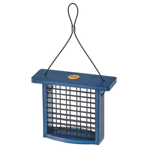 Birds Choice Recycled Plastic Suet Feeder in Blue