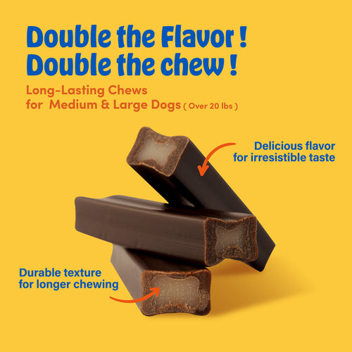 N-Bone® Mega-Bone Long-Lasting Chew Cheeseburger Flavor 6 count