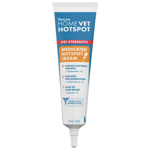 TropiClean HomeVet Hot Spot Cream for Dogs