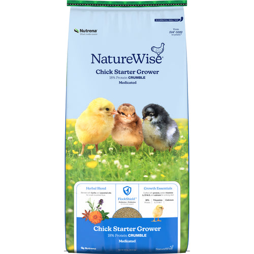 NatureWise® Chick Starter Grower 18% Protein Crumble Medicated
