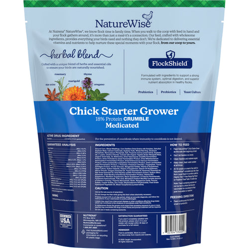 NatureWise® Chick Starter Grower 18% Protein Crumble Medicated