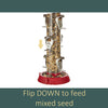 North States Village Collection 2-In-1 Hinged-Port Birdfeeder 6-Perch Red