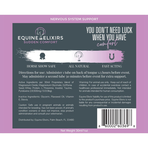 Equine Elixirs Sudden Comfort® Fast Acting Calming Paste