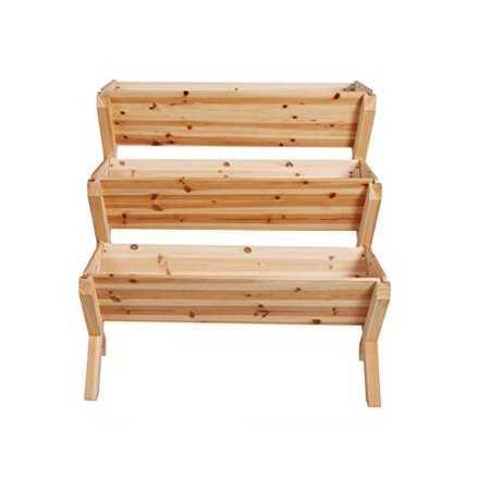 Terra Verde 3-Tiered Wood Garden Planter