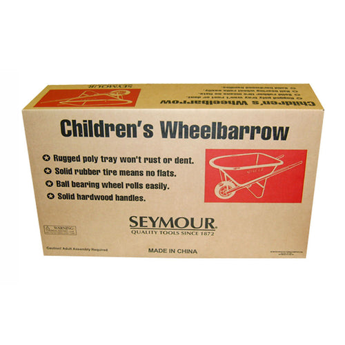 Seymour Children'S Wheelbarrow Poly Tray Steel Bracing Solid Rubber Tire Boxed