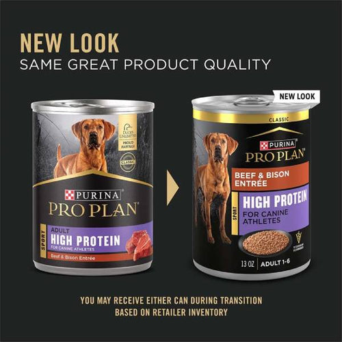 Pro Plan Sport Adult High Protein Beef & Bison Entrée Classic Wet Dog Food
