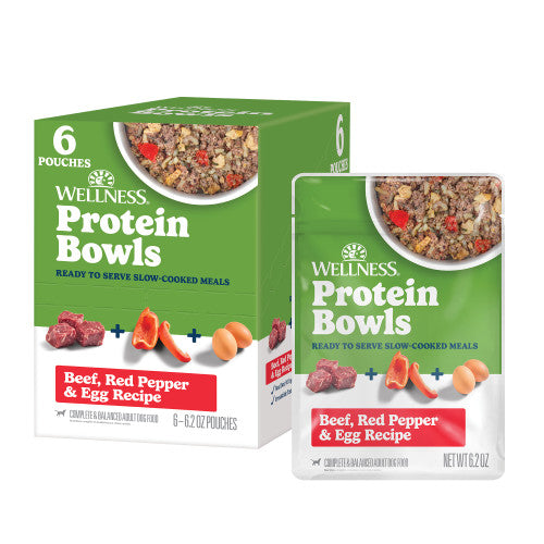 Wellness Protein Bowls  Beef, Red Pepper & Egg Wet Dog Food