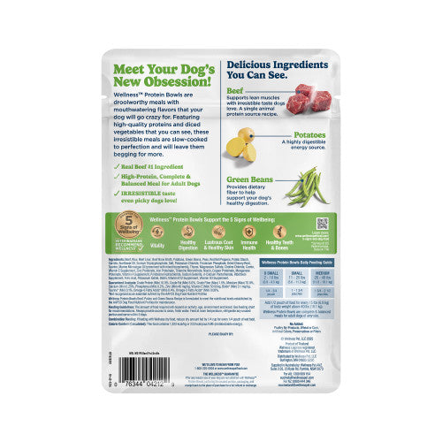 Wellness Protein Bowls Beef, Potato & Green Beans Wet Dog Food