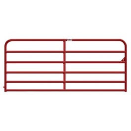 Heavy Duty Gate, 6-Rail, Red, 12-Ft.