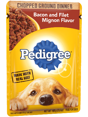 PEDIGREE® Chopped Ground Dinner Bacon & Filet Mignon Flavor Wet Dog Food