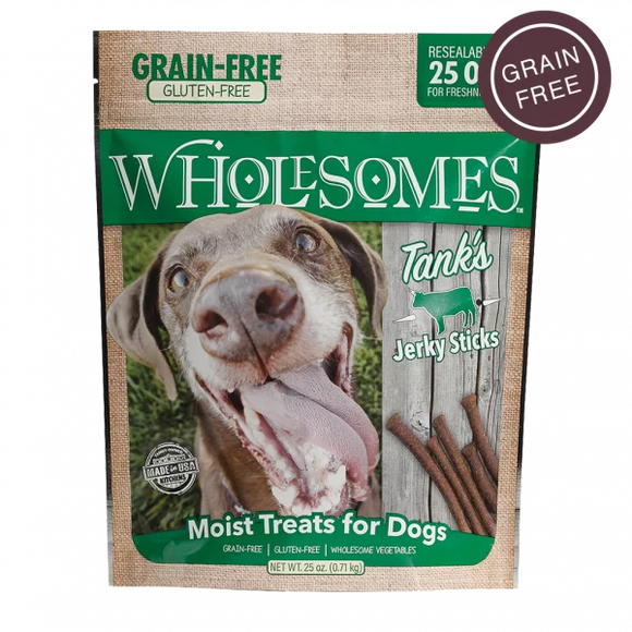 Wholesomes Tank’s Beef Jerky Sticks For Dogs