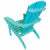 Leigh Country Turquoise Poly Resin Adirondack Chair