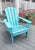 Leigh Country Turquoise Poly Resin Adirondack Chair