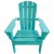 Leigh Country Turquoise Poly Resin Adirondack Chair