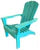 Leigh Country Turquoise Poly Resin Adirondack Chair