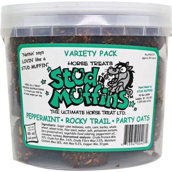 STUD MUFFINS HORSE TREAT VARIETY PACK TUB (45 oz)