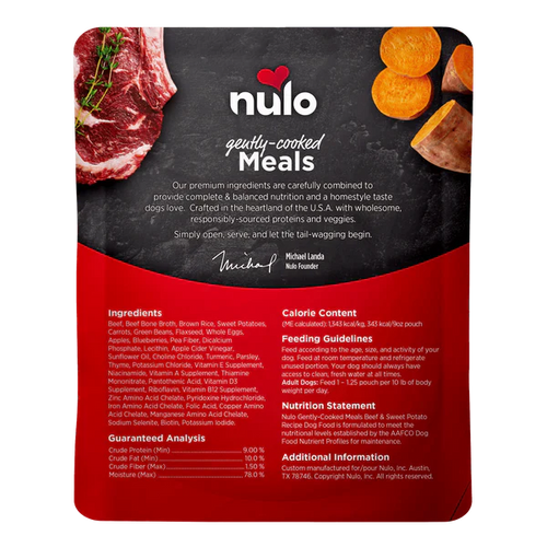 Nulo Gently-Cooked Meals Beef & Sweet Potato Recipe