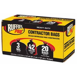 Warp Brothers Black Contractor Bags 42 Gal/ 20 Bags