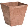 Ella Water-Minder Planter, Plastic, Ella, Rust Square, Indoor/Outdoor, 10-In. Sq.