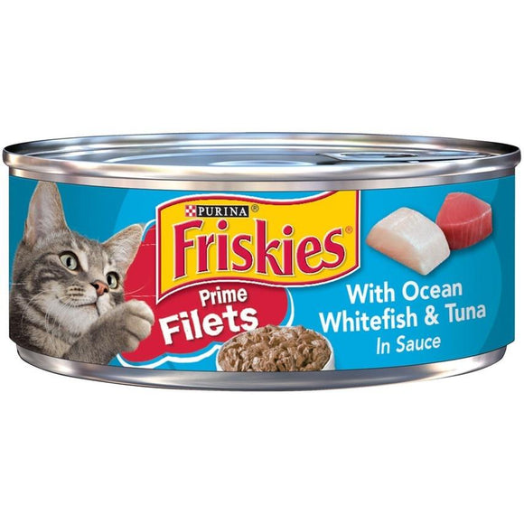 Friskies Prime Fillets with Ocean Whitefish and Tuna in Sauce Canned Cat Food