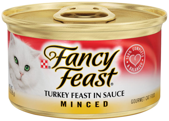 Fancy Feast Minced Turkey Feast in Sauce Canned Cat Food