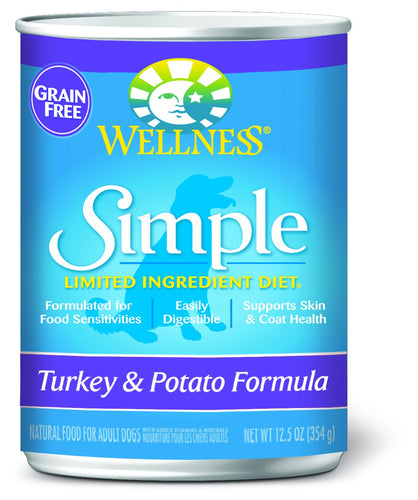 Wellness Simple Natural Limited Ingredient Diet Turkey and Potato Recipe Wet Canned Dog Food