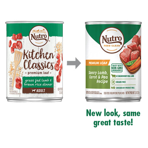 Nutro Premium Loaf Grain Free Savory Lamb, Carrot & Pea Adult Canned Dog Food