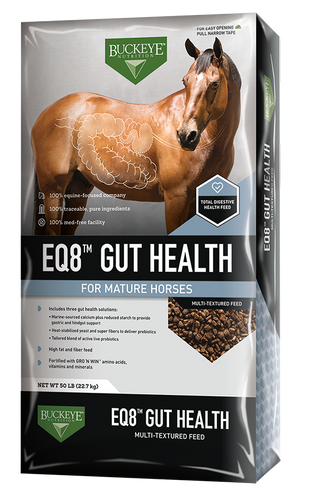 BUCKEYE Nutrition EQ8™ Gut Health Multi-Textured Feed (50 lbs)