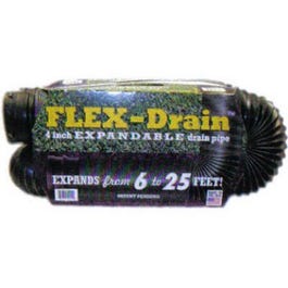 Flex Drain, Solid Black Polyethylene, 4-In. x 25-Ft.