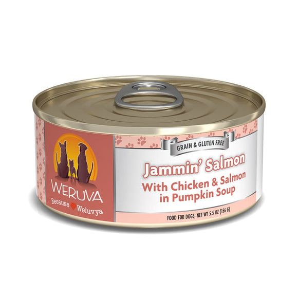 Weruva Classic Jammin' Salmon with Chicken & Salmon in Pumpkin Soup Dog Food (5.5 Oz - 24pk)