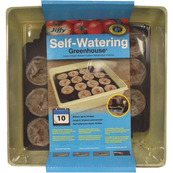 Jiffy 14-Cell Self-Watering Greenhouse Seed Starter Kit