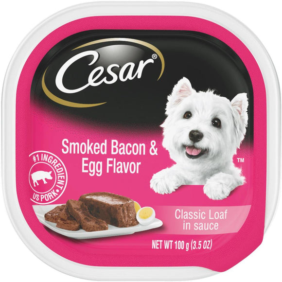 Cesar Classic Loaf Smoked Bacon & Egg Adult Wet Dog Food, 3.5 Oz.