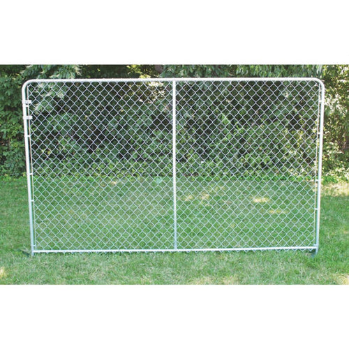 Fence Master Silver Series 10 Ft. W. x 6 Ft. H. Steel Kennel Panel