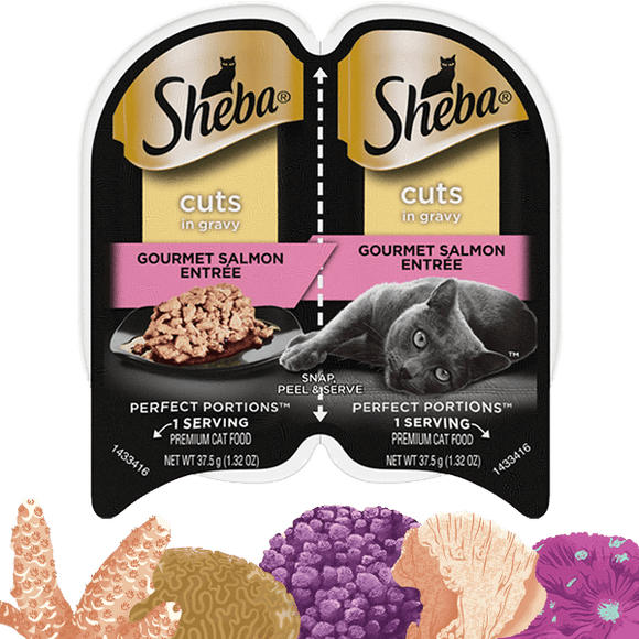 SHEBA® PERFECT PORTIONS™ Cuts in Gravy Gourmet Salmon Entrée