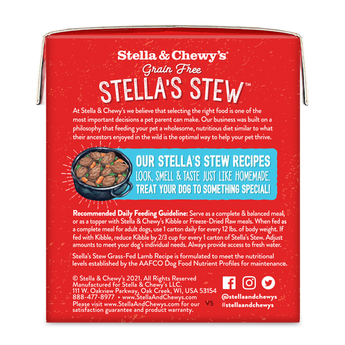 Stella & Chewy's Stella's Stew Grass Fed Lamb Recipe Food Topper for Dogs