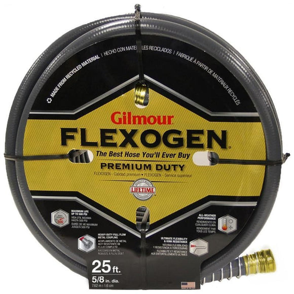 FLEXOGEN 8-PLY GARDEN HOSE (25 FTX5/8 IN, GRAY)