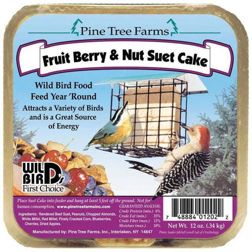 Pine Tree Farms Fruit & Nut Suet Cake (12 oz)
