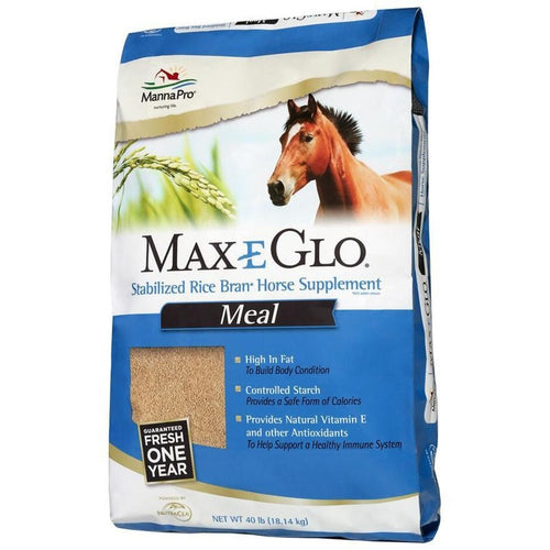 MANNA PRO MAX-E-GLO RICE BRAN MEAL HORSE SUPPLEMENT